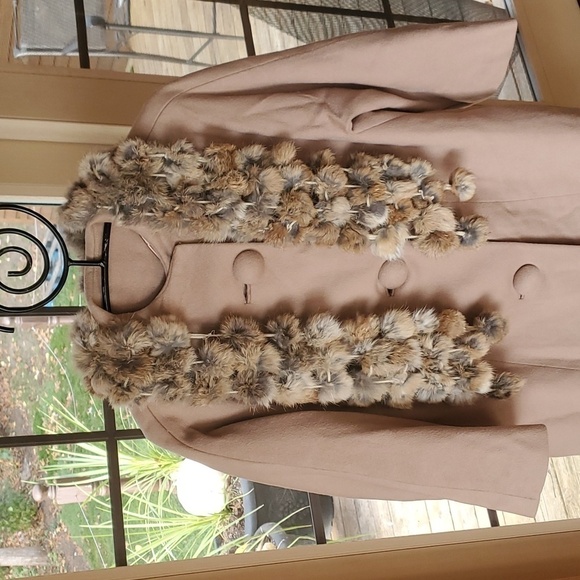 Vintage Penney's Union Made Austelle Fur Collar Scarf Pockets Long Sz. L Coat - Picture 7 of 16